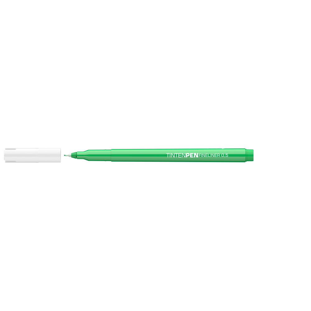 Rostirón, tűfilc vízbázisú, 0,5mm, kerek test, Tinten Pen Ico zöld
