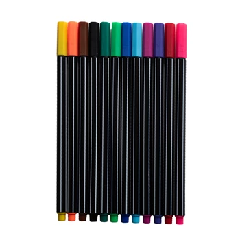 Rostirón, tűfilc vízbázisú készlet, 0,4mm, hatszögletű, 12 klf. szín