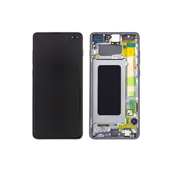 Samsung SM-G975 Galaxy S10 +/S10 Plus LCD kijelző/képernyő + érintőképernyő - prizma fekete