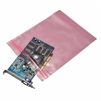 Simítózáras tasak 254x305mm, antisztatikus 100 db/csomag, rózsaszín