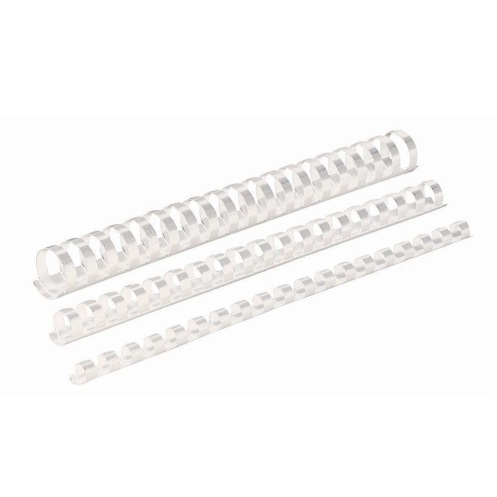 Spirál műanyag, 8mm, 21-40lap, 100 db/doboz, Fellowes® fehér