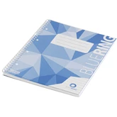 Spirálfüzet A4, 70lap, műanyag borítós perforált lyukasztott Bluering® vonalas