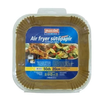 Sütőpapír Air Fryer forrólevegős sütőbe szögletes átmérő: 20 cm 50 db/csomag Premium Mazzini