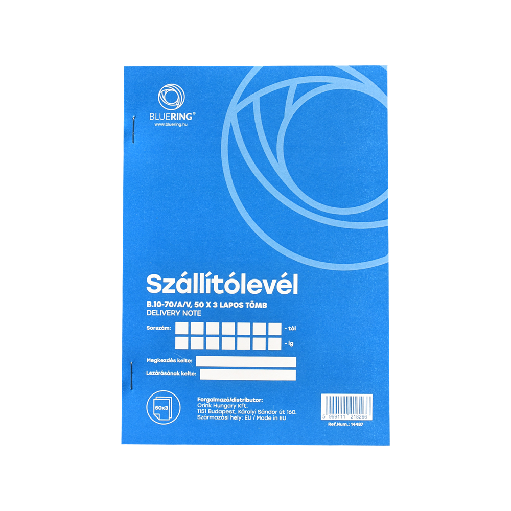 Szállítólevél A5, 50x3lapos B.10-70/A/V Bluering®