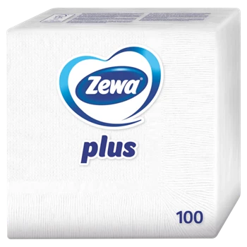 Szalvéta 1 rétegű fehér 100 lap/csomag Plus Zewa