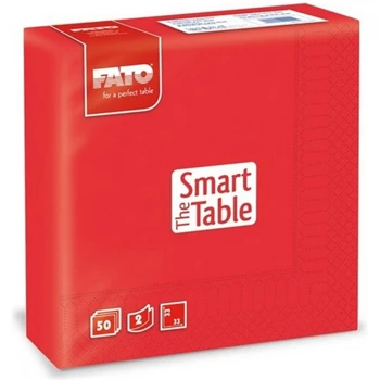 Szalvéta 2 rétegű 33 x 33 cm 50 lap/cs Fato Smart Table piros_82621700