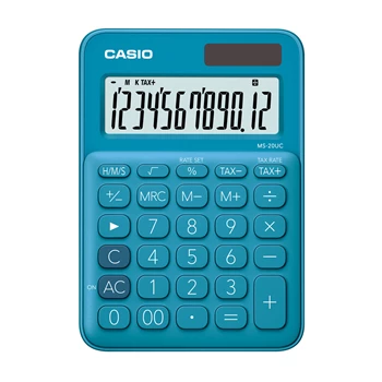 Számológép asztali 12 digit nagy kijelző Casio MS 20 UC kék