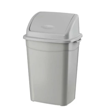 Szemetes kuka billenő fedéllel műanyag 50 literes szürke UP122-002