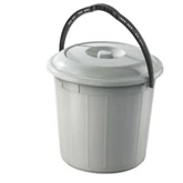 Szemetes kuka fedeles műanyag 10 literes szürke UP618-002