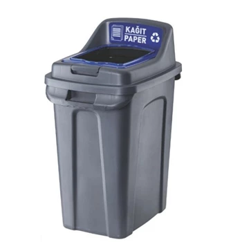 Szemetes kuka műanyag szelektív 50 literes antracit/kék UP294-215