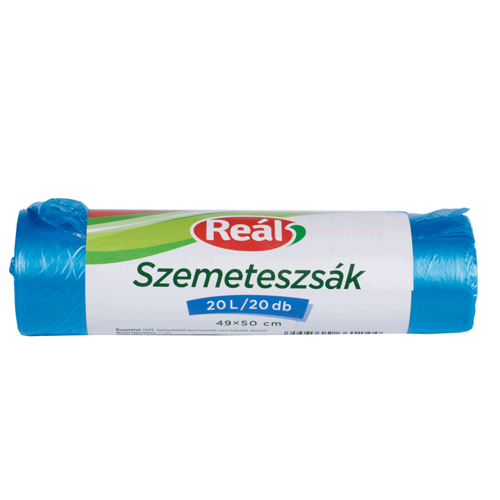 Szemeteszsák 20 liter 49 x 50 cm 20 db/tekercs kék