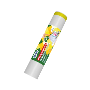 Szemeteszsák önzáró szalaggal 120 liter 60 x 100 cm 10 db/tekercs Glossy átlásztó