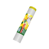 Szemeteszsák önzáró szalaggal 120 liter 60 x 100 cm 10 db/tekercs Glossy átlásztó