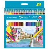 Színes ceruza készlet, háromszögletű Connect 24 klf. szín 