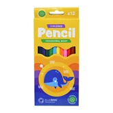 Színes ceruza készlet, hatszögletű Bluering® 12 klf. szín , Bálnás