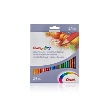 Színes ceruza készlet, hatszögletű Pentel 24 klf. szín 