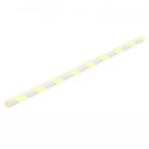 Szívószál papír 8 x 230 mm citromsárga / fehér csíkos 