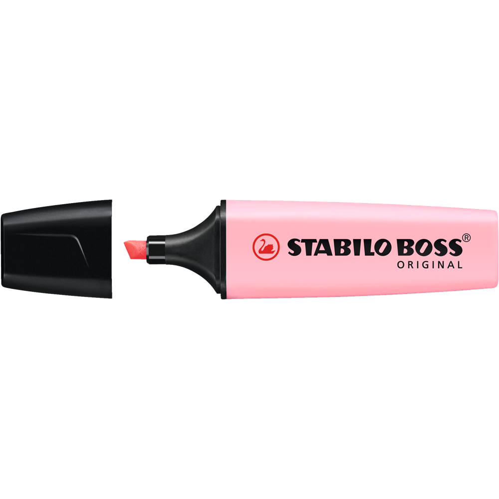 Szövegkiemelő 2-5mm, vágott hegyű, STABILO Boss original Pastel pink