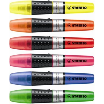 Szövegkiemelő készlet 2-5mm, vágott hegyű STABILO Luminator, 6 klf. szín