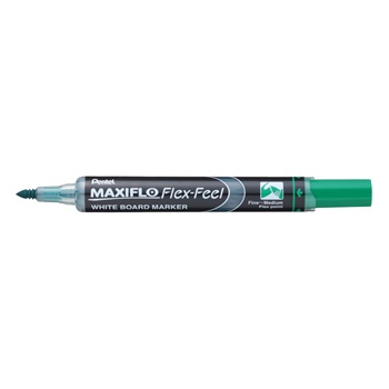Táblamarker 1-5mm, hajlékony hegyű Pentel Maxiflo Flex Feel zöld