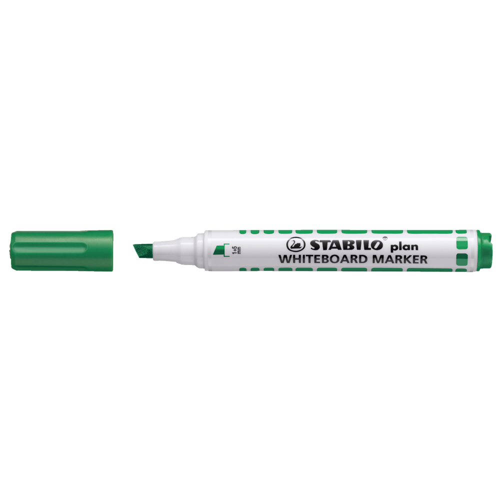Táblamarker 2,5-3,5mm, kerek hegyű, Stabilo Plan 641/36 zöld