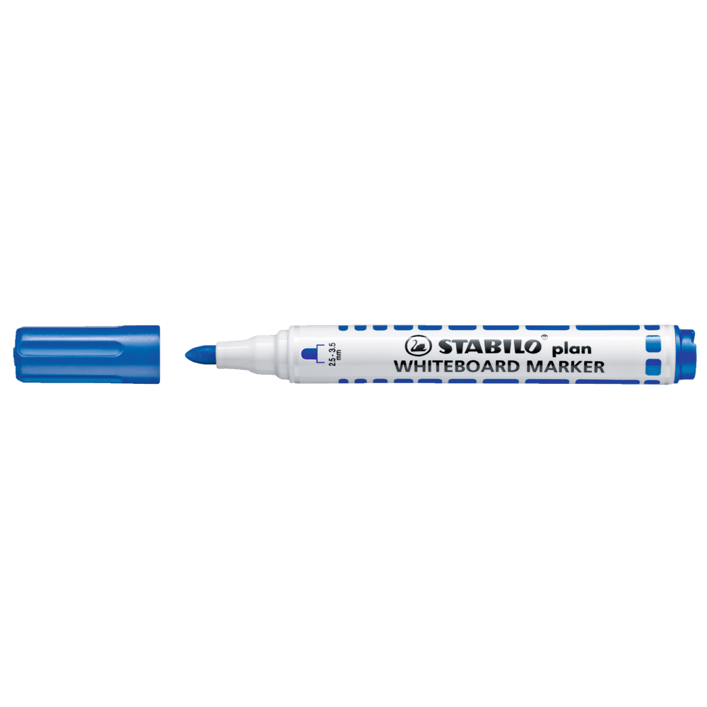 Táblamarker 2,5-3,5mm, kerek hegyű, Stabilo Plan 641/41 kék