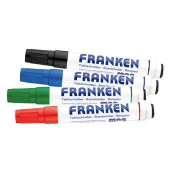 Táblamarker készlet, 1-3mm, kerek, antibakteriális mágneses, Franken, 4 klf. szín