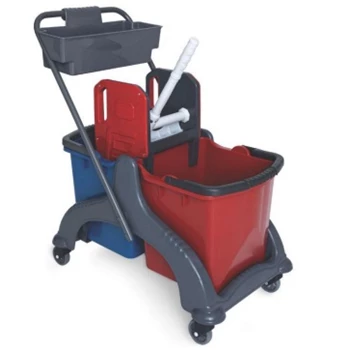 Takarítókocsi műanyag 2 x 25 liter UPE801 Planet kék/piros