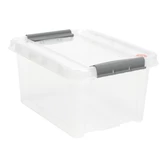 Tároló doboz műanyag 32 liter csatos átlátszó Probox