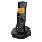 Telefon készülék ALCATEL E160 (vezeték nélküli, kijelző, DECT) FEKETE