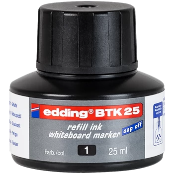 Tinta utántöltő táblamarkerhez 25ml, Edding BTK25 fekete 