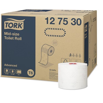 Toalettpapír 2 rétegű 27 db/ karton Mid-size T6 Tork_127530 fehér