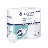 Toalettpapír 2 rétegű 400 lap/tekercs 4 tekercs/csomag Aquastream 4 Lucart_811B70J hófehér