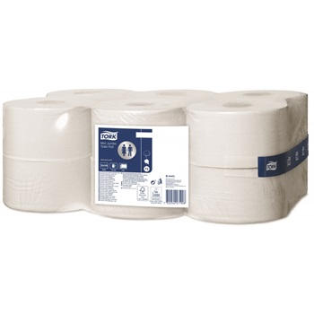 Toalettpapír 2 rétegű közületi 12 db/csomag Mini Jumbo Tork_120278 fehérített
