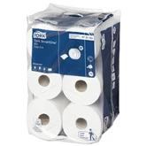 Toalettpapír 2 rétegű közületi átmérő: 14,9 cm 12 tekercs/karton laponkénti adagolású Mini Smart One® Tork_472193 fehér