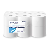 Toalettpapír 2 rétegű közületi átmérő:18,2 cm laponkénti adagolás 12 tek/csom Strong L-One Mini Lucart_812501J hófehér