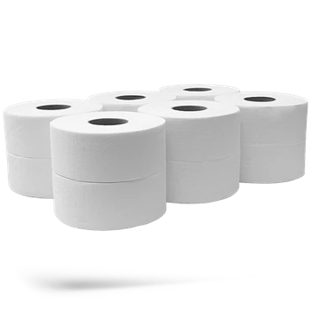Toalettpapír 2 rétegű közületi átmérő: 19 cm 100 % cellulóz 100 m/tekercs 12 tekercs/csomag_Bluering®_hófehér