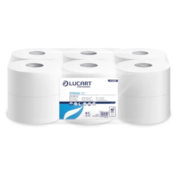 Toalettpapír 2 rétegű közületi átmérő: 19 cm 12 tekercs/csomag Strong Lucart 125 _812526 hófehér