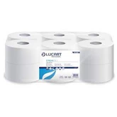 Toalettpapír 2 rétegű közületi átmérő: 19 cm 100 % cellulóz 12 tekercs/karton 19 J Strong Lucart_812202J hófehér