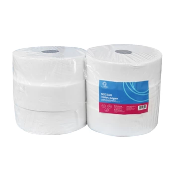 Toalettpapír 2 rétegű közületi átmérő: 27 cm 100 % cellulóz 360 m/tekercs 6 tekercs/csomag_Bluering®N2C360_hófehér