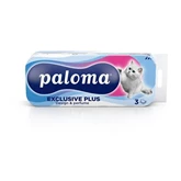Toalettpapír 3 rétegű 100% cellulóz 150 lap/tekercs 10 tekercs/csomag Exclusive Plus Paloma parfüm
