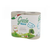 Toalettpapír 3 rétegű 270 lap/tekercs 4 tekercs/csomag Lucart GRAZIE Natural havanna barna_811855S