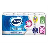 Toalettpapír 3 rétegű kistekercses 100% cellulóz 16 tekercs/csomag Delicate Care Deluxe Zewa