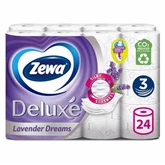 Toalettpapír 3 rétegű kistekercses 100 % cellulóz 24 tekercs/csomag Deluxe Zewa Levender Dreams