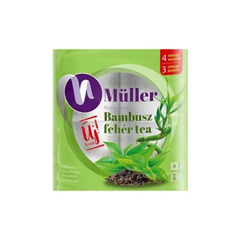 Toalettpapír 4 rétegű kistekercses 100% cellulóz 8 tekercs/csomag Bambusz Müller fehér tea