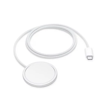 Töltő APPLE MagSafe (Type-C, gyorstöltő, wireless, MagSafe, 100cm, MHXH3ZM/A utód) fehér