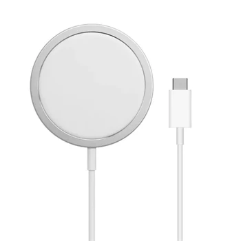 Töltő asztali APPLE (Type-C,  wireless, gyorstöltő, 100cm, textil, MX2H2ZM/A utód, Apple Watch töltő) FEHÉR