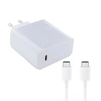 Töltő hálózati HUAWEI Type-C aljzat (65W, PD gyorstöltő + Type-C kábel) fehér