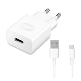 Töltő hálózati HUAWEI USB aljzat (18W, gyorstöltő + C02450768A microUSB kábel) fehér