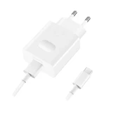 Töltő hálózati HUAWEI USB aljzat (22.5W, gyorstöltő + Type-C kábel) fehér